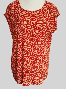 Soaked Oversized Sleeveless Orange Summer Vacation Top- Sz-M